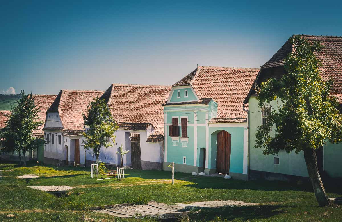 Old traditional saxon houses in Viscri.