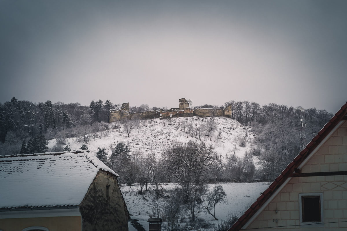 Ruins of the old peasant fortress in Saschiz.