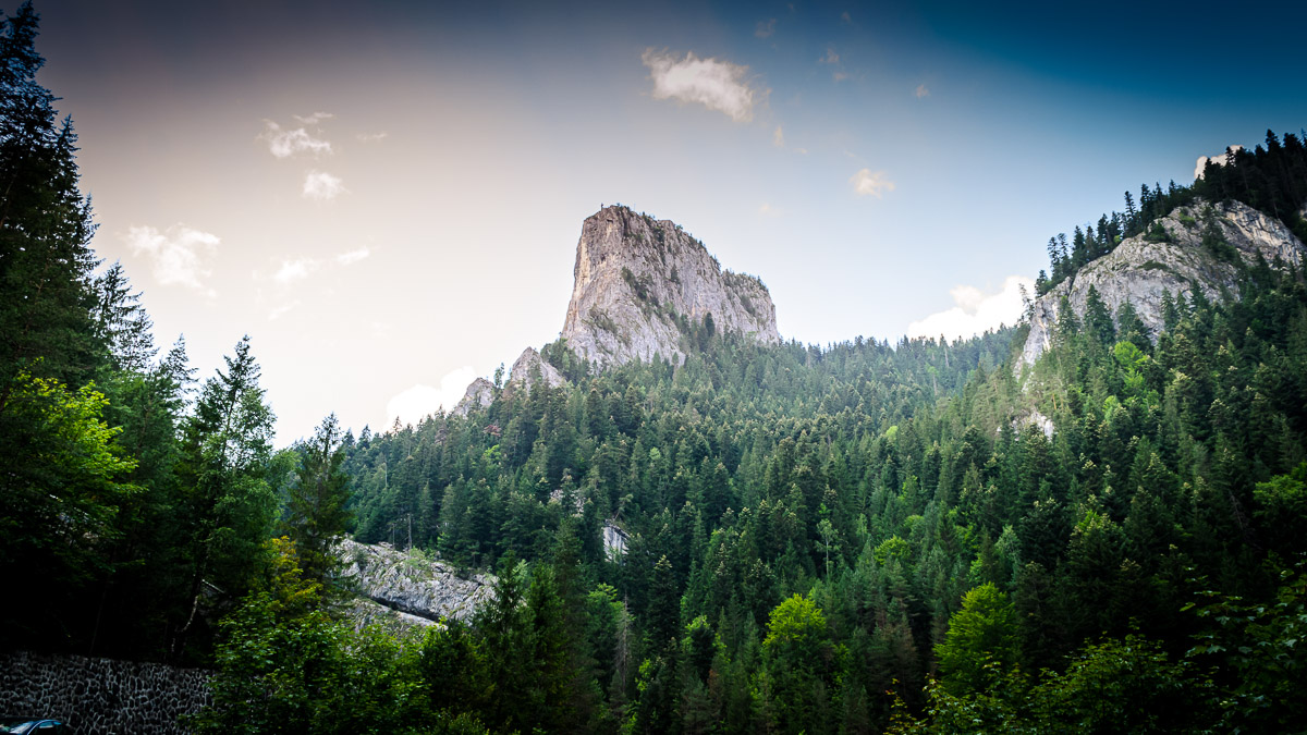 The Piatra Altarului Mountain next to the Bicaz gorge.