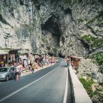 Shops next to the road in Bicaz gorge