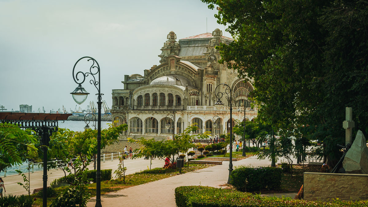 The Casino and the promenade in Constanta.