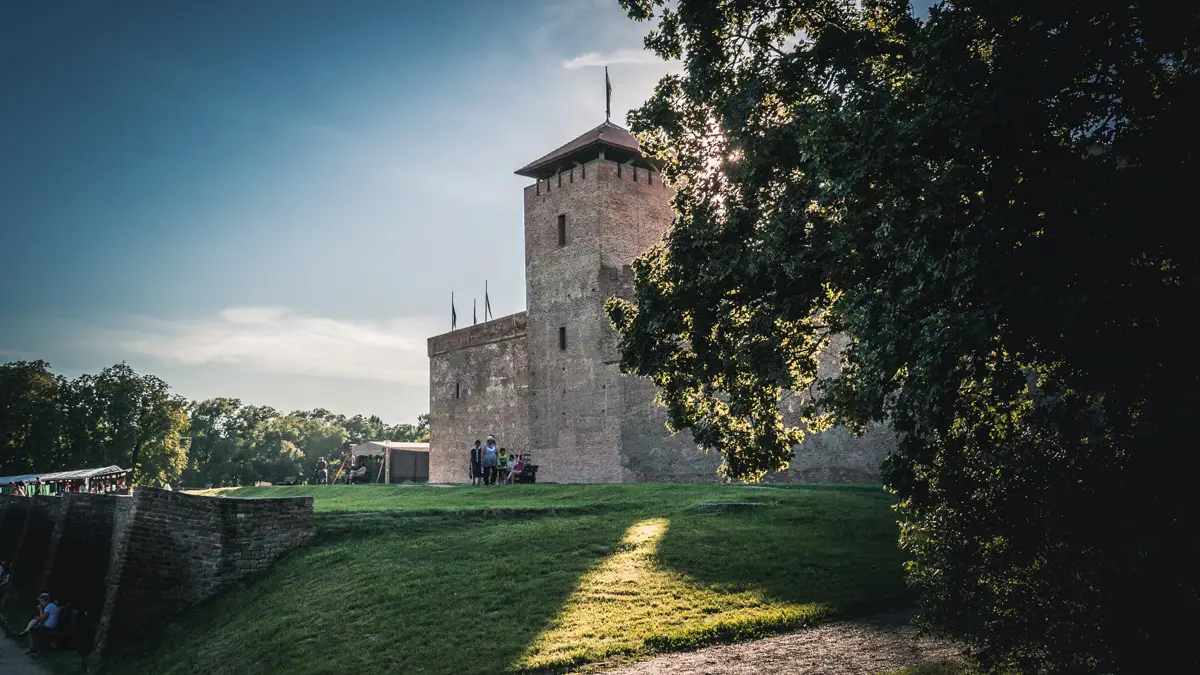 The castle during sunset.