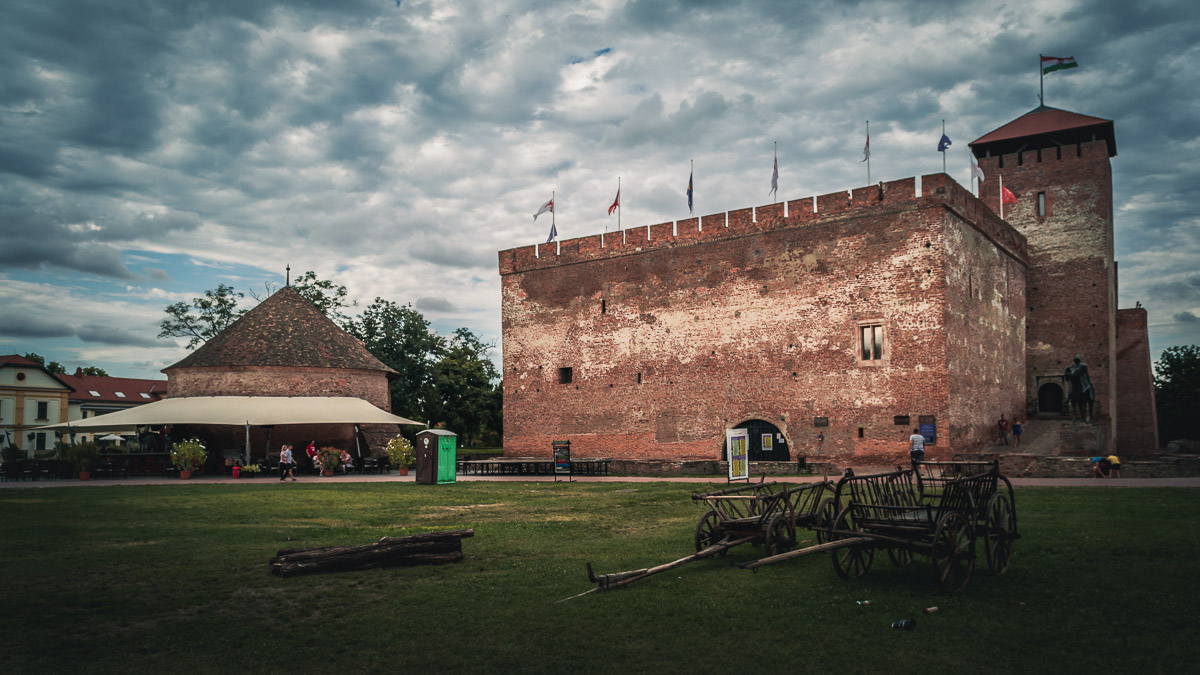 The Gyula castle in the summer.