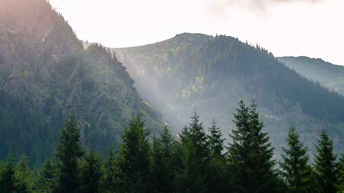 The Făgărăș Mountains.