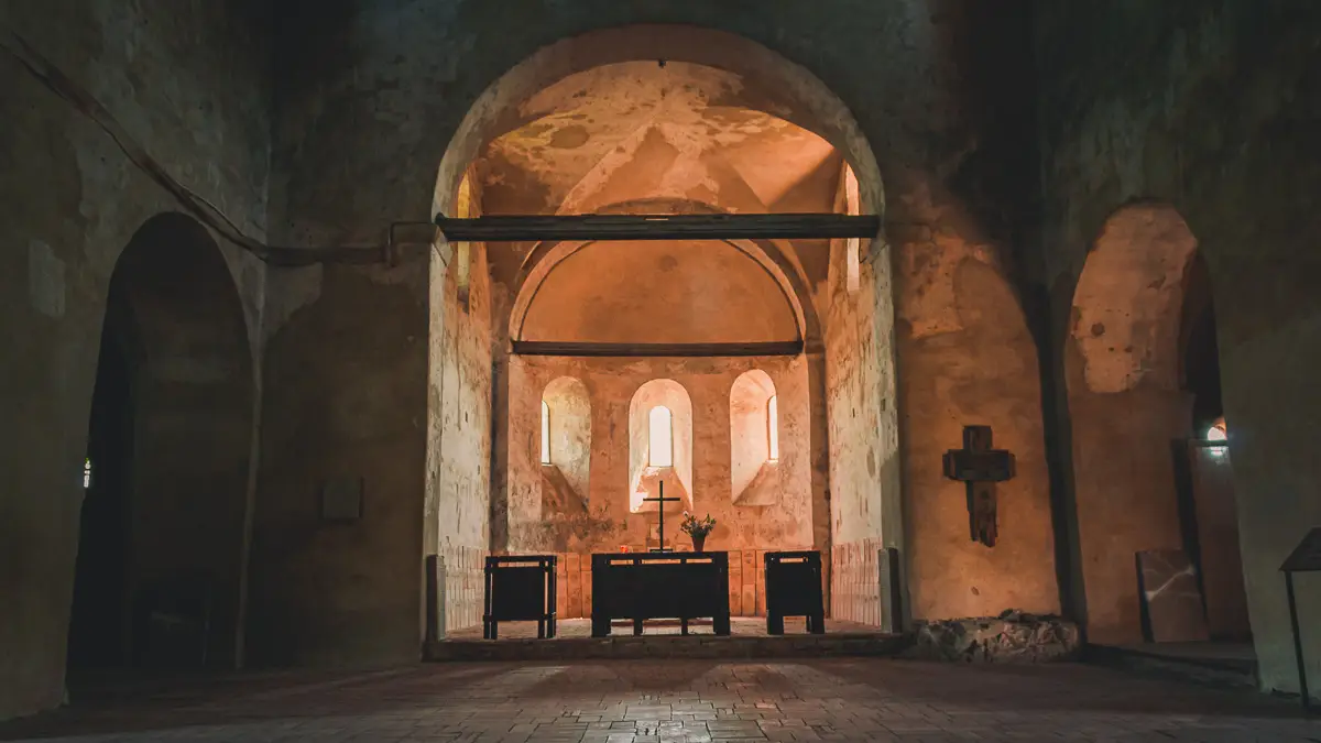 The interior of the church