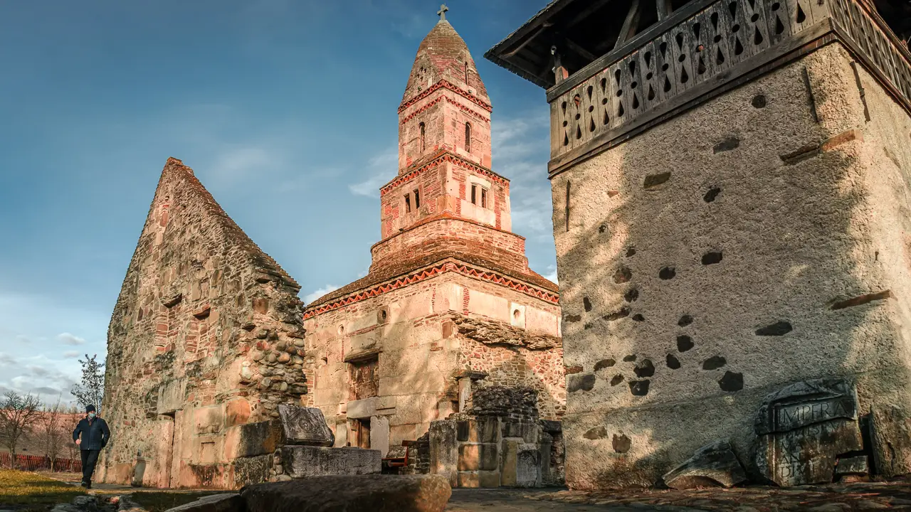 The old stone church in Densuș