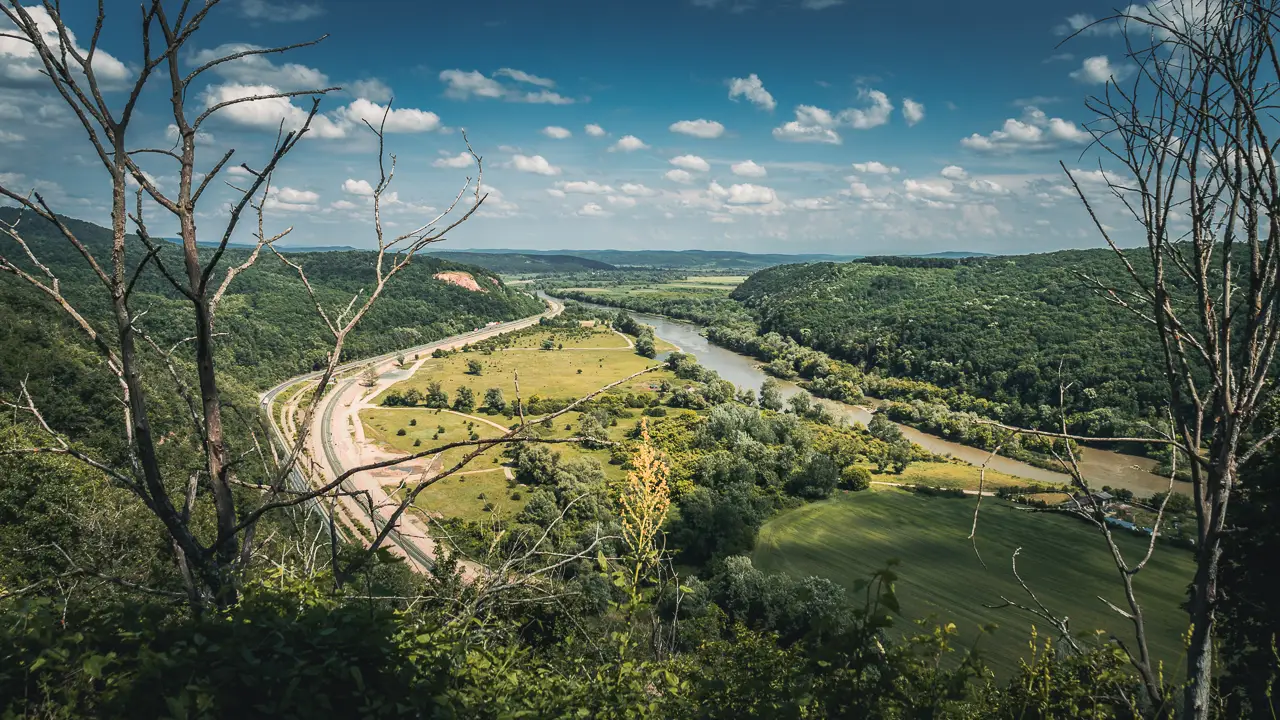 The Mureș Valley seen from the fortress.