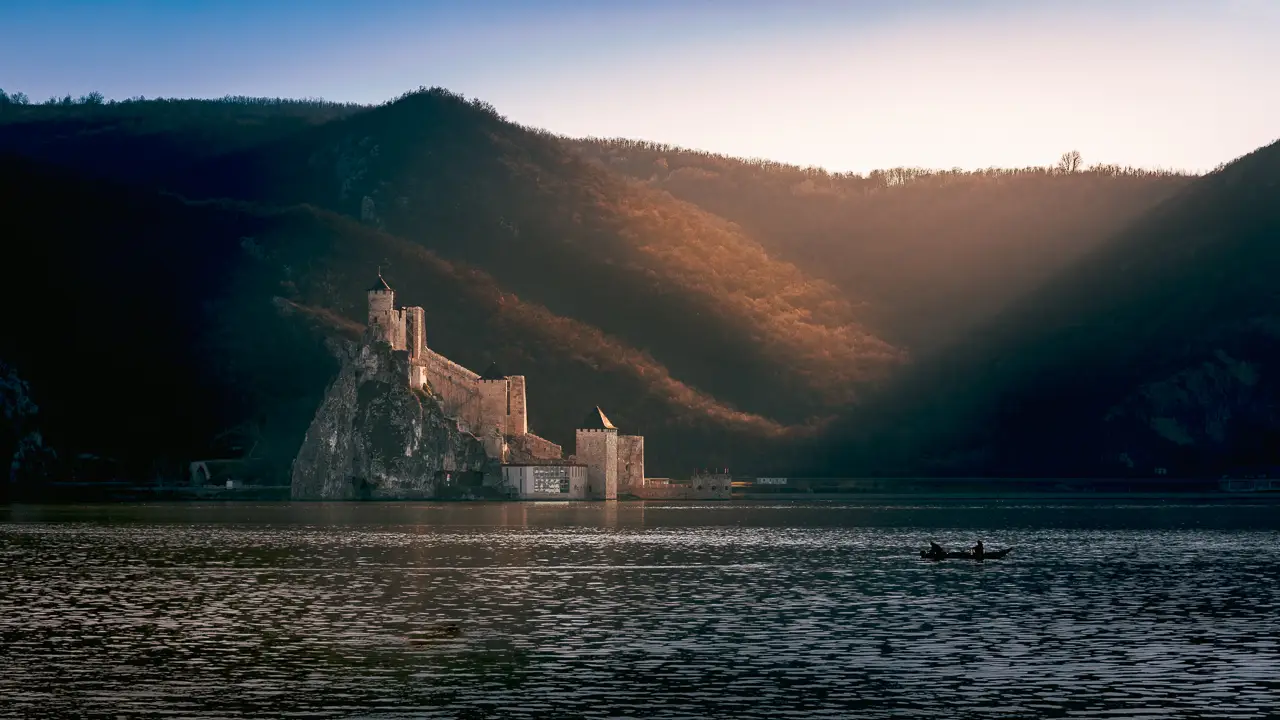 The Golubac fortress on the Serbian side of the Danube.