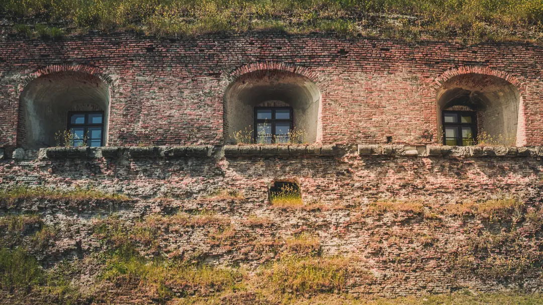 Windows located in the fortification walls of the Oradea fortress.