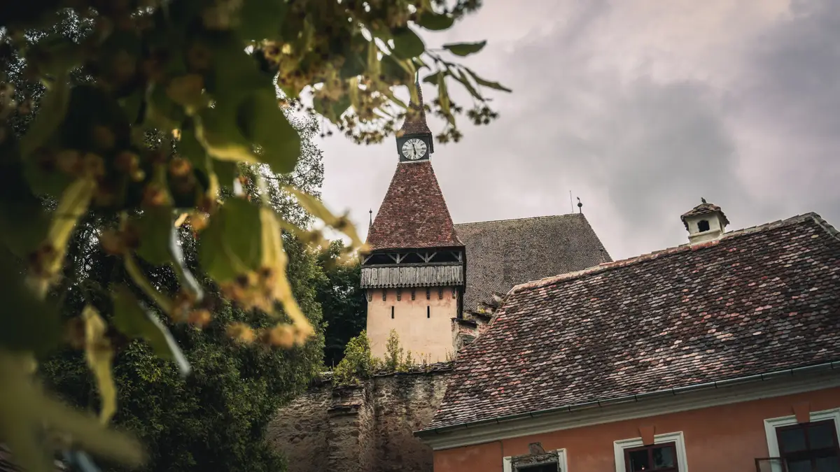 The Clock Tower located in the Biertan Fortified Church.