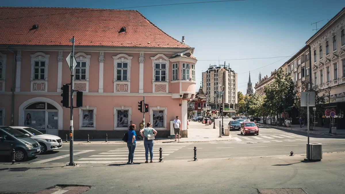 Hotel Srbija seen from the city center.