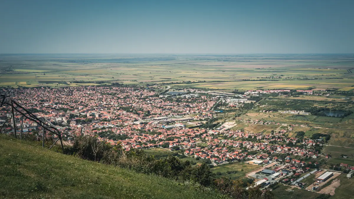 Vršac city as seen from the castle.