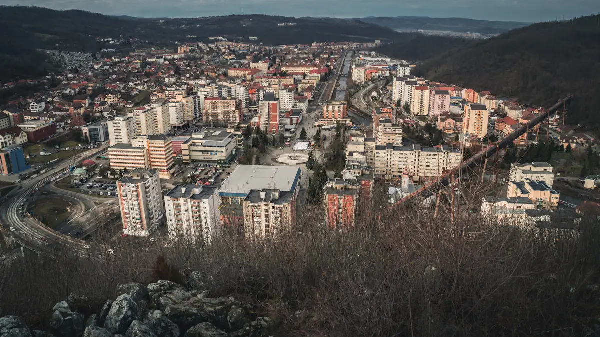 Panoramic view of the city as seen from the UCM emblem.