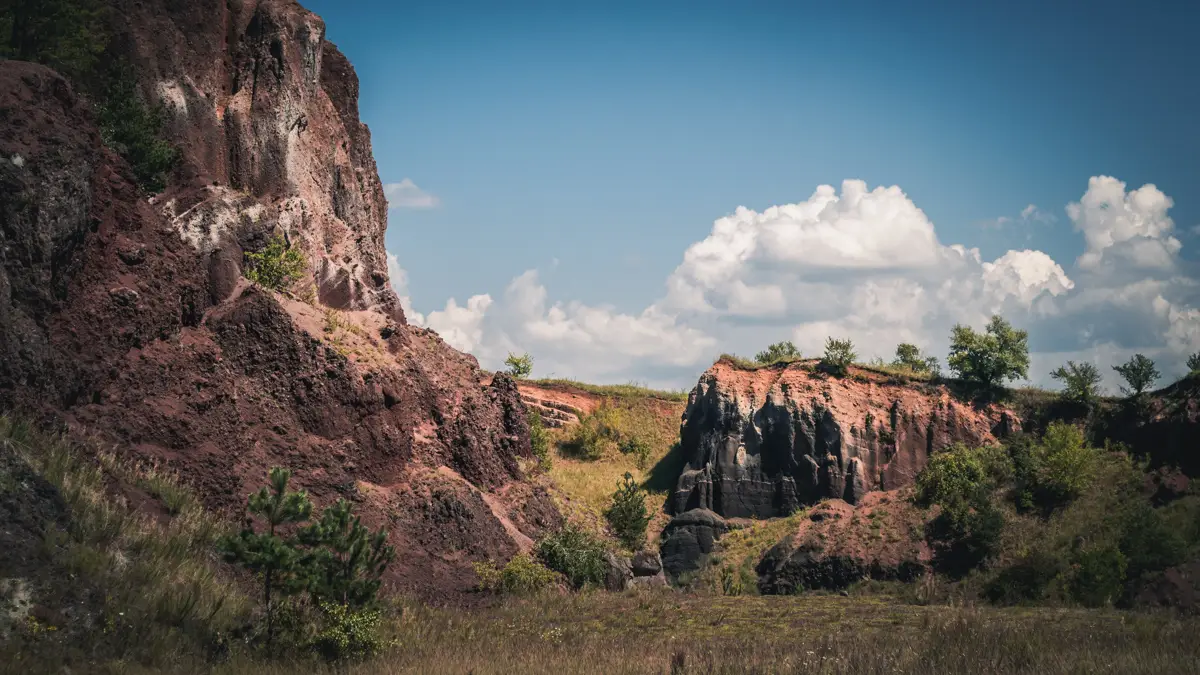 Inside the crater of a volcano located near Racos.