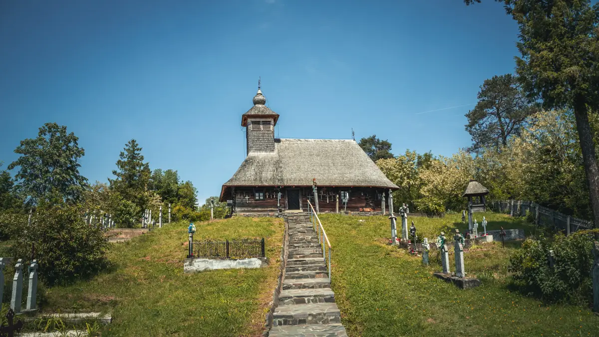 Stairs leading to the church.