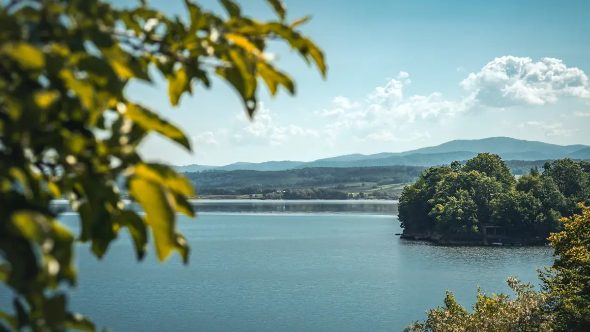 Lake Surduc as seen from the dam.