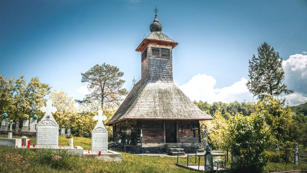 The front of the church.