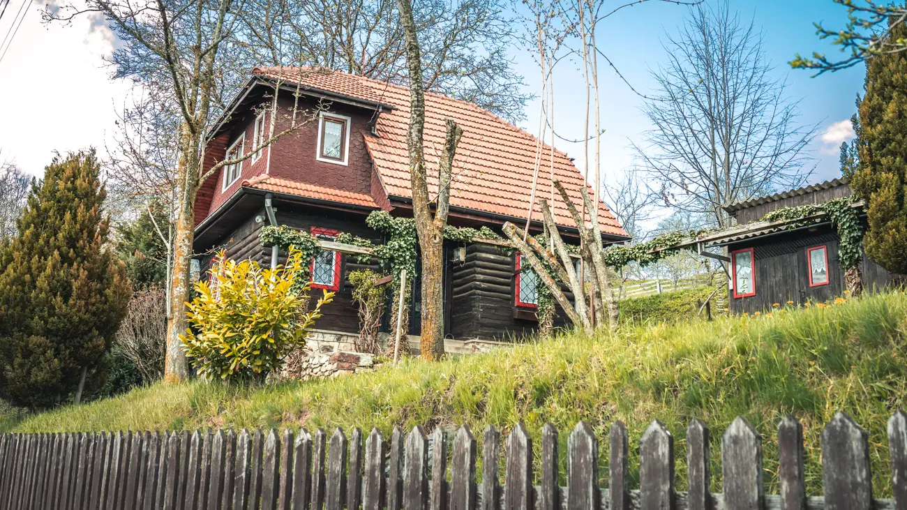 Beautiful wooden house.