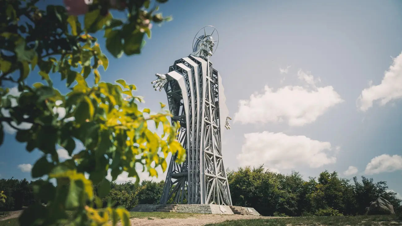 The Heart of Jesus statue in Romania.
